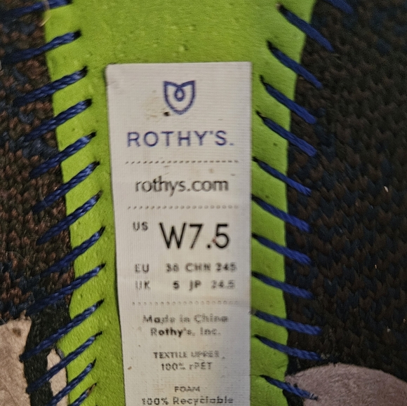 Rothy's Sapphire Zebra Square Toe - Picture 8 of 9